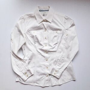 Banana Republic White Button-Down Shirt | Size M